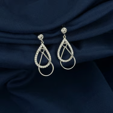 Elegant Diamond Drop Earrings