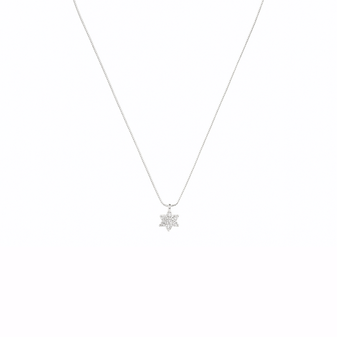 Diamond Blossom Chain Pendant womens