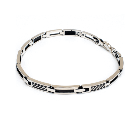 Wave Inlay Link Bracelet