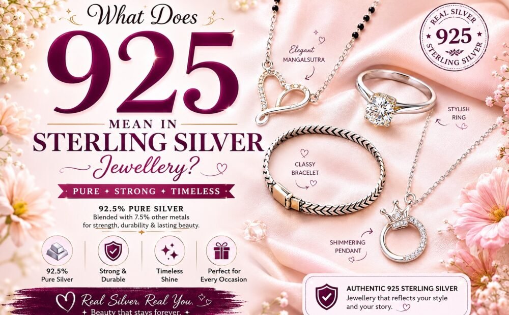 925 sterling silver jewellery set including mangalsutra, ring, bracelet and pendant - Anvi Silver Nashik