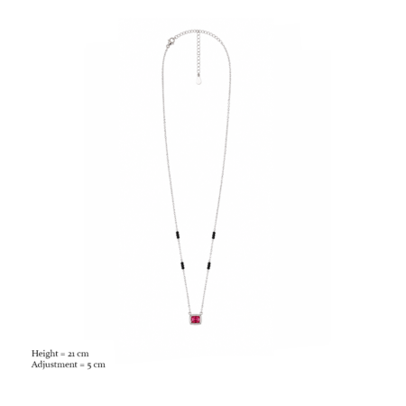 Buy Silver Mangalsutra Online - Ruby Elegance 925 Sterling Silver Mangalsutra Full View | ANVI Silver