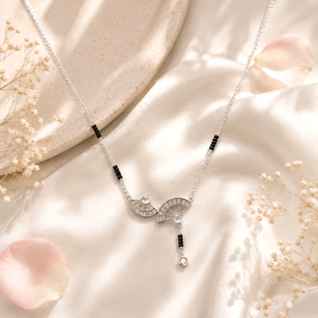 Buy Silver Mangalsutra Online - Pearl Grace 925 Sterling Silver Mangalsutra
