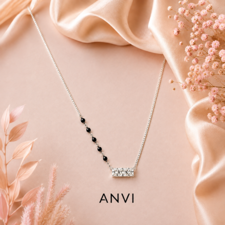 Buy Silver Mangalsutra Online - Crown Charm 925 Sterling Silver Mangalsutra