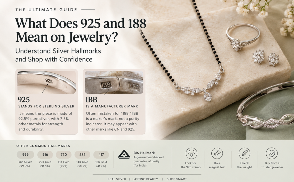 Guide to 925 sterling silver hallmarks and IBB manufacturer mark - Buy 925 Silver Jewellery Online at ANVI Silver